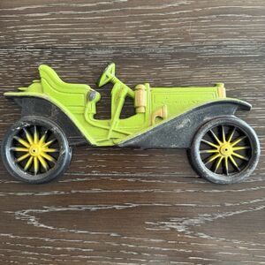 Vintage 1909 Hupmobile Car Hand Cast Aluminum Wall Art By Midwest Products Green